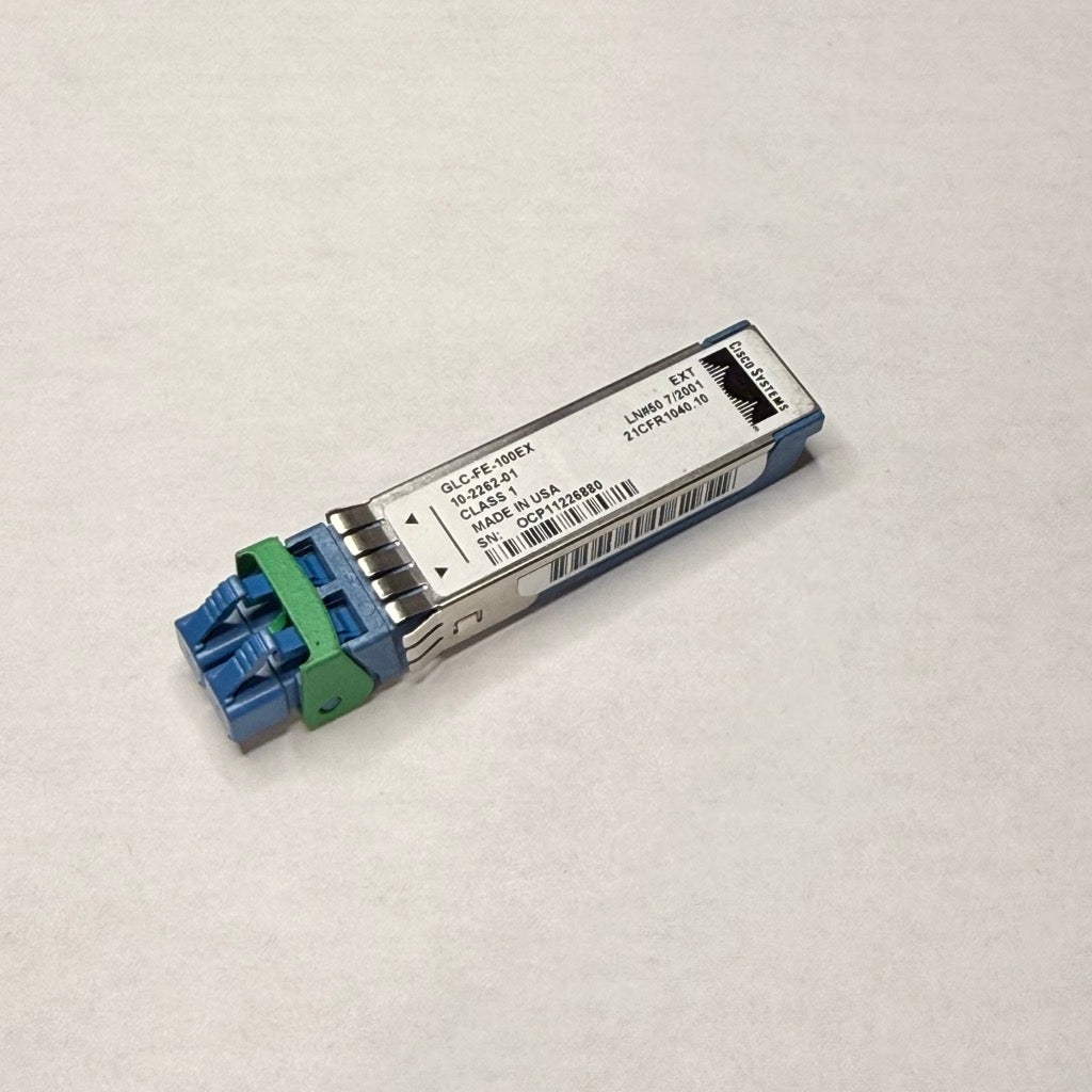 Cisco GLC-FE-100EX 100BASE-EX SFP Transceiver - 10-2262-01 (Tested Used)