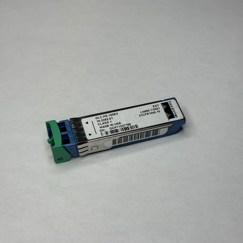 Cisco GLC-FE-100EX 100BASE-EX SFP Transceiver - 10-2262-01 product photo