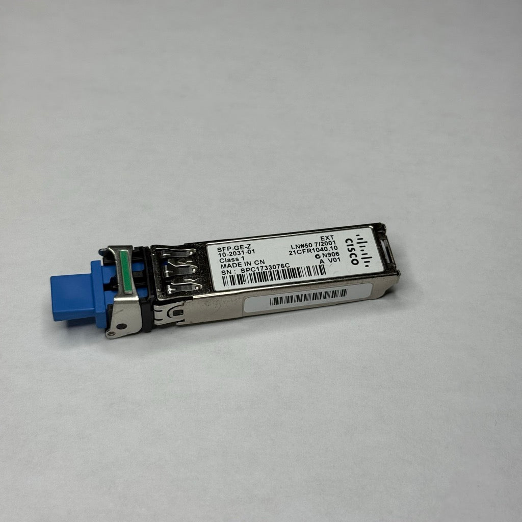 Cisco SFP-GE-Z 1000BASE-ZX SFP Transceiver - 10-2031-01 (Tested Used)
