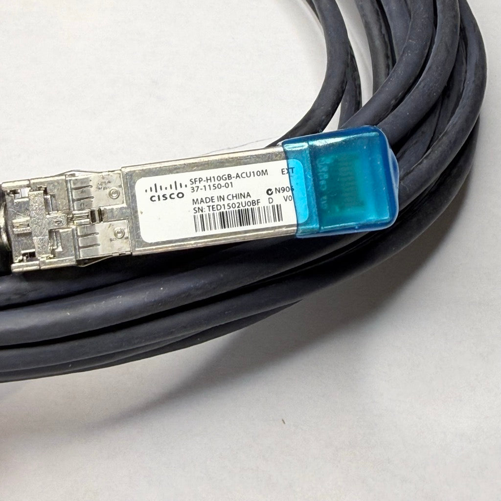 Cisco SFP-H10GB-ACU10M 10G Active DAC Cable - 37-1150-01 (Tested Used)