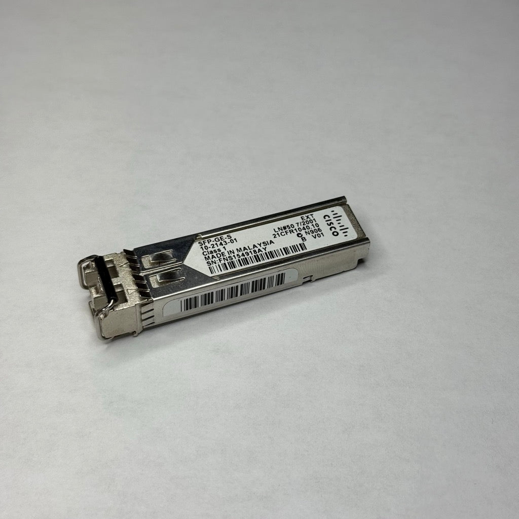 Cisco SFP-GE-S 1000BASE-SX SFP Transceiver - 10-2143-01 product photo