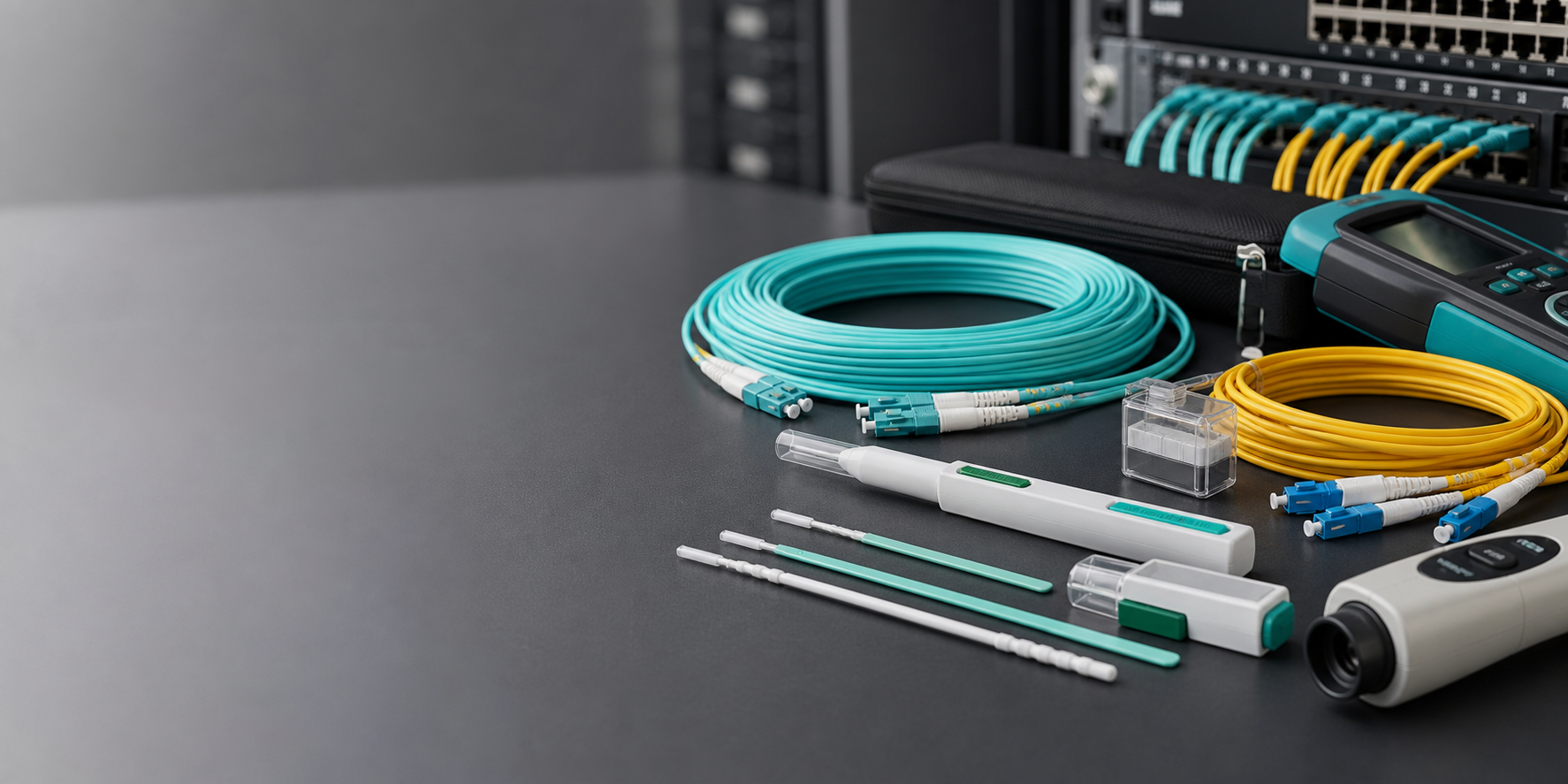 Fiber cleaning and patching accessories